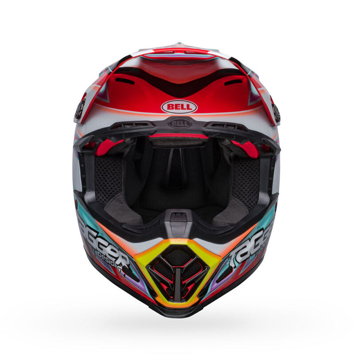 Bell Moto-9S Flex Tagger Edge MX Helmet White/Aqua