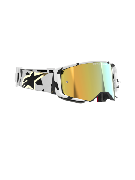 Alpinestars Supertech Corp Goggles White/Gold Mirror Gold