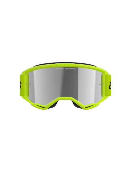 Alpinestars Vision 3 Wordmark Goggles Flou Yellow Mirror Silver