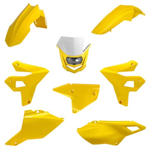 [POL-91590] Polisport Plastic Kit Suzuki DR-Z400 '00-25 Restyling Yellow w/ Headlight