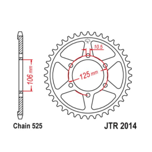 [JT-JTR1870.44] JT Sprocket Rear JTR1870 44T